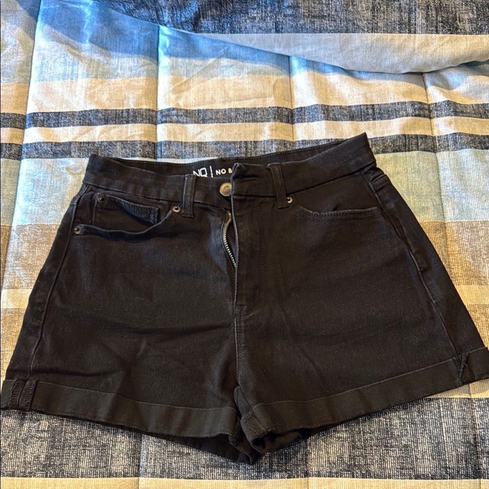 Women's Black Denim Shorts